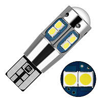 Світлодіод 12-24V Т10 Canbus Білий SMD 10-3030 +Лінза 600Lm №1