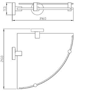 Полиця кутова Perfect Sanitary Appliances SP 8117, фото 3