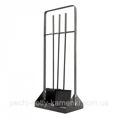 Набір для чищення каміну, печі Montana: щітка, кочерга, совок + тримач
