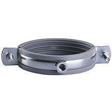 Хомут у зборі CR 2 1/2" (70-80 мм) з гвинтом-шурупом 8*100 і дюбелем у уп., сірий, фото 6