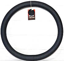 Чохол на кермо шкіра "XL" (42см) чорний Autogen CK 022BK перфорація/ 1шов/біла основа