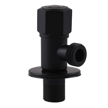 Кран кульовий угловой Professional 1/2″X1/2″ NV-QP888 BLACK, фото 1