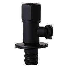 Кран кульовий угловой Professional 1/2″X1/2″ NV-QP888 BLACK, фото 4