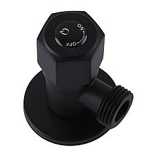 Кран кульовий угловой Professional 1/2″X1/2″ NV-QP888 BLACK, фото 5