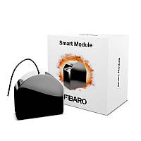 Fibaro Умное реле Smart Module, 6.5A, Z-Wave, 24-30V DC/ 230V AC, 1 сухой контакт, черный Baumar - Купи Это