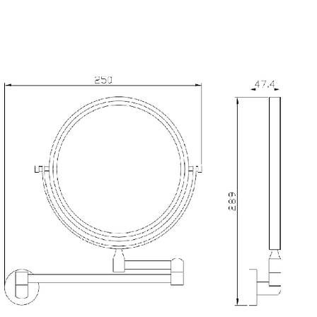 Дзеркало настінне Perfect Sanitary Appliances SP 815, фото 3