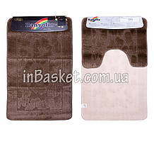 Комплект килимків для ванної "Brown floret"