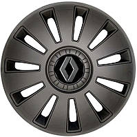 Ковпаки 16" "REX" Grafit "Україна" (гнучкі) - з логотипом "Renault"