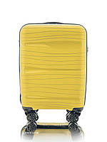 Ручная кладь XS со съёмными колёсами полипропиленовый дорожный чемодан Voyage super me на 4-х колесах желтый