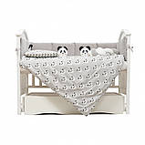 Постільний комплект Twins Panda на 7 предметів, grey, фото 6