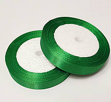 Стрічка атласна 1,2 см / 22,8м, колір зелений світлий