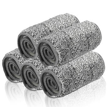 Комплект 5 шт Запаска для швабри з мікрофібри 32*11 см / Змінна насадка для швабри