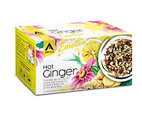 Чай без кофеїну Askold Hot Ginger з імбиром, лимоном, ехінацеєю та шипшиною 20 пакетиків