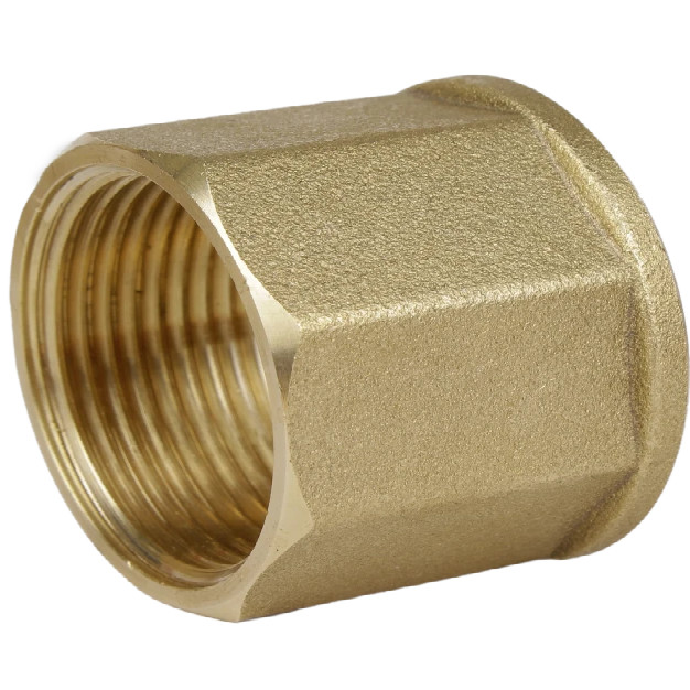 Муфта латунна 1 1/4 ВР х 1 1/4 ВР штампована восьмигранна А0354А VA