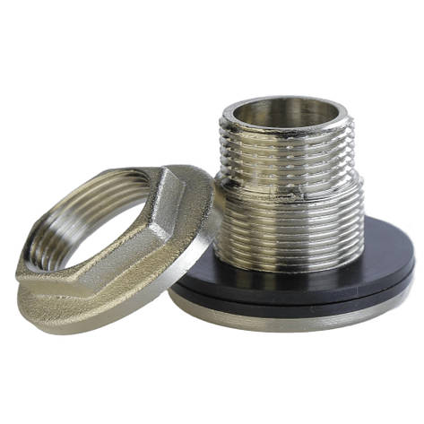 Врізка в бак Ø32 нікельована 3/4 ЗР штампована посилена Б5102А (нк) VA, фото 1