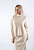 Костюм з гольфом та спідницею з розрізом молочний 40012 ONE SIZE (2000000115351), фото 3