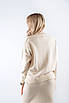 Костюм з гольфом та спідницею з розрізом молочний 40012 ONE SIZE (2000000115351), фото 4