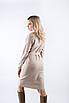 Плаття в'язане з поясом бежеве 83008 ONE SIZE (2000000116181), фото 2
