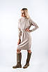 Плаття в'язане з поясом бежеве 83008 ONE SIZE (2000000116181), фото 4