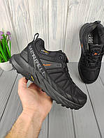 Теплые зимние кроссовки мужские Merrell, черные мужские термо кроссовки Мерел, зимние спортивные кроссовки
