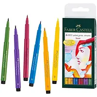 Набір маркерів Faber-Castell Рitt 6 шт., основні кольори Basic
