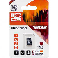 Карта памяти Mibrand MicroSDHC 16GB UHS-I (Class 10) (card only) купити дешево в інтернет-магазині