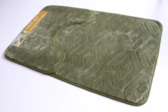 Набір килимків для ванної Велюр 50x80 см green