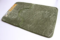 Набор ковриков для ванной Велюр 50x80 см green