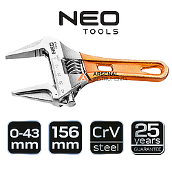 Розвідний ключ короткий 156 мм, 0-43 мм NEO 03-021