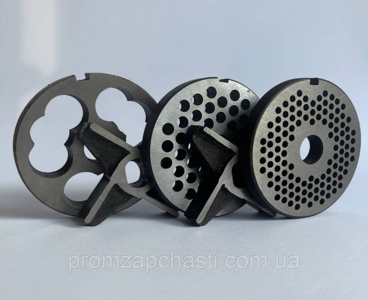 Посиленний комплект ножів та решіток для мясорубки МИМ600 (d 25 mm\d 8 mm)(БЕЗ БОРТА)