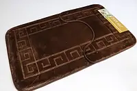 Набор ковриков для ванной Велюр 50x80 см brown