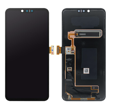 Дисплей (екран) для LG G820 G8 ThinQ + тачскрин, чорний, OLED, оригінал (548) переклеєне скло, з передньою, фото 1