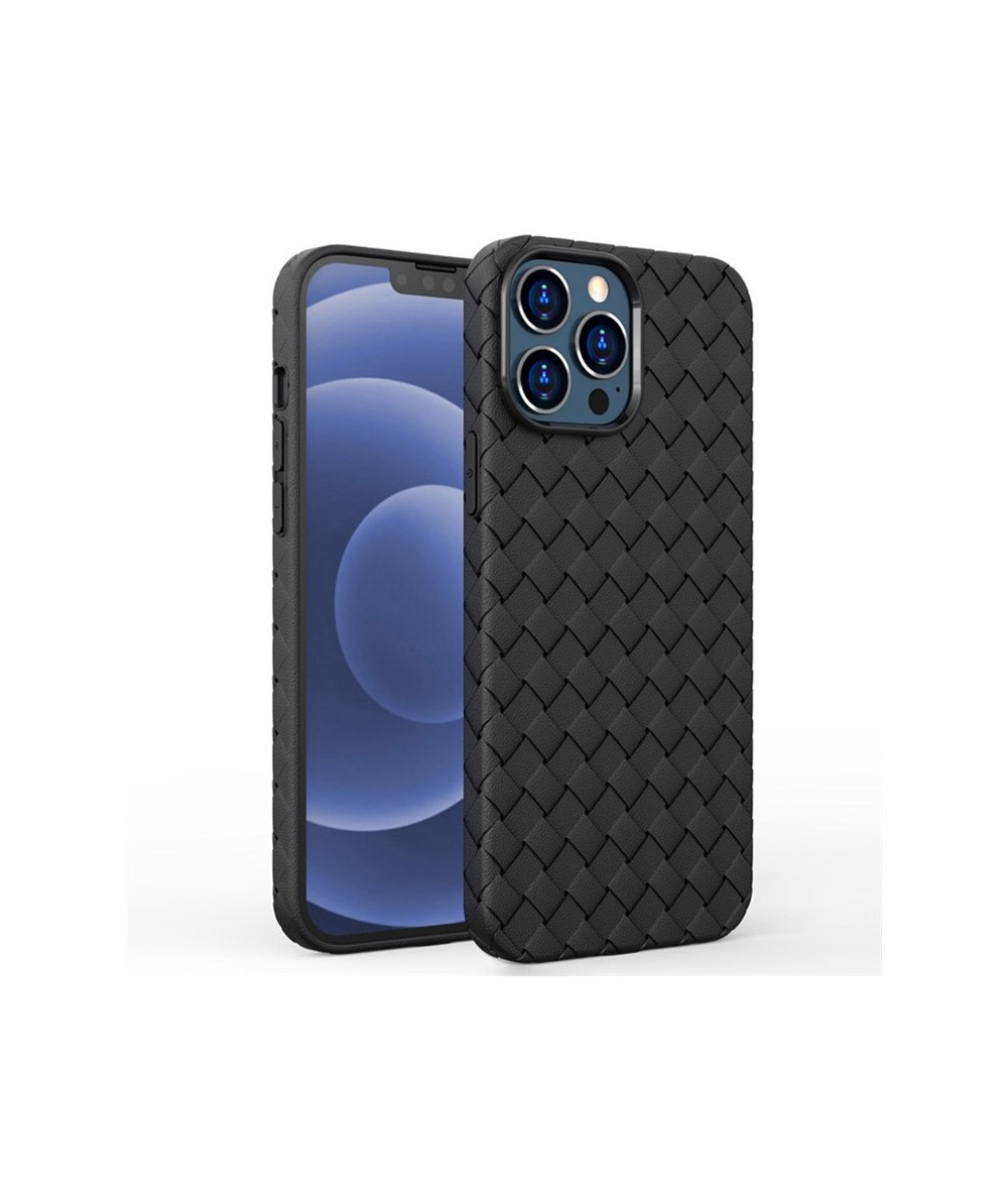 Плетений чохол XO Bottega Veneta для iPhone 13 Pro Чорний