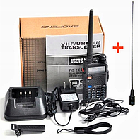 Рация Baofeng UV-5R Радиостанция FM-радио Полная Комплектация + Длинная Антенна в подарок