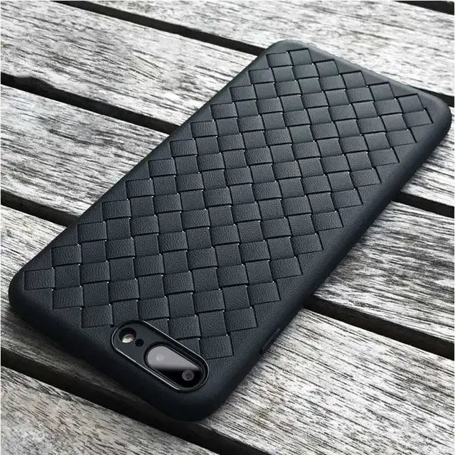Плетений чохол XO Bottega Veneta для iPhone 8 Plus/7 Plus Чорний, фото 1