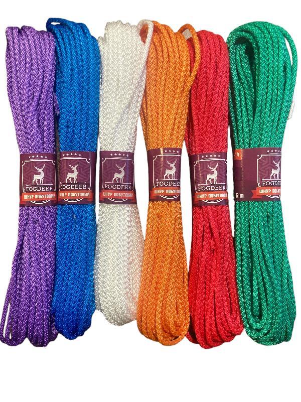 Шнур побутовий із синтетичних ниток 4 мм 15 м ( FOGDEER), фото 1
