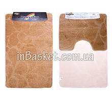 Комплект килимків для ванної "Biege petal"