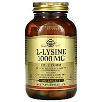 Solgar, L-Lysine 1000 мг (100 таб.), лизин