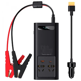 Автомобільний інвертор Baseus Super Si Power Inverter 500W 220V CN/EU CGNB000101 Black