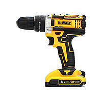 Ударный шуруповерт DeWALT DCD791 24V, 6Ah, аккумуляторный шуруповерт ДЕВОЛТ с набором для дома