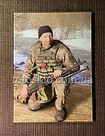 Фотостекло (фото под стеклом) военному ВСУ на памятник