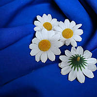Штучна квітка Ромашка велика 6 см Біла