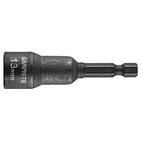 Graphite Головка торцевая, ударная с магнитом, 1/4", 13х65мм, сталь S2 Baumar - Купи Это