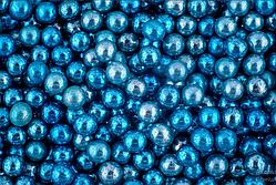 Кондитерська посипання Кульки неоново блакитні дзеркальні 5 мм, 10 гр