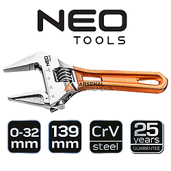 Розвідний ключ короткий 139 мм, 0-32 мм NEO 03-020