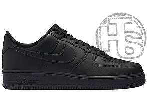 Жіночі кросівки Nike Air Force 1 Low Triple Black (с мехом) ALL07423