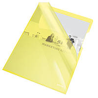 Папки-куточки глянцові  кольорові, міцні A4 / 150 мік, Esselte, жовтий, 25 шт. 55431