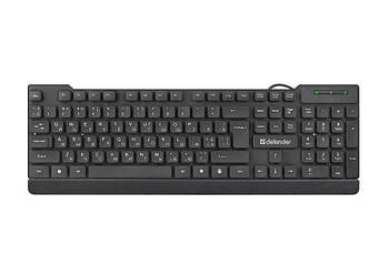 Клавіатура Defender Element HB-190 USB Black (45192). Клавіатура Дефенер чорний для ПК з технологією SoarUP