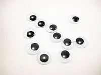 Оченята для іграшок чорно-білі 10 мм