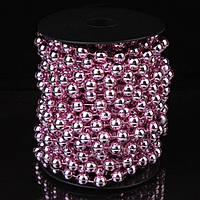 Намиста рожеві на нитці в мотку, 10 мм×10 м